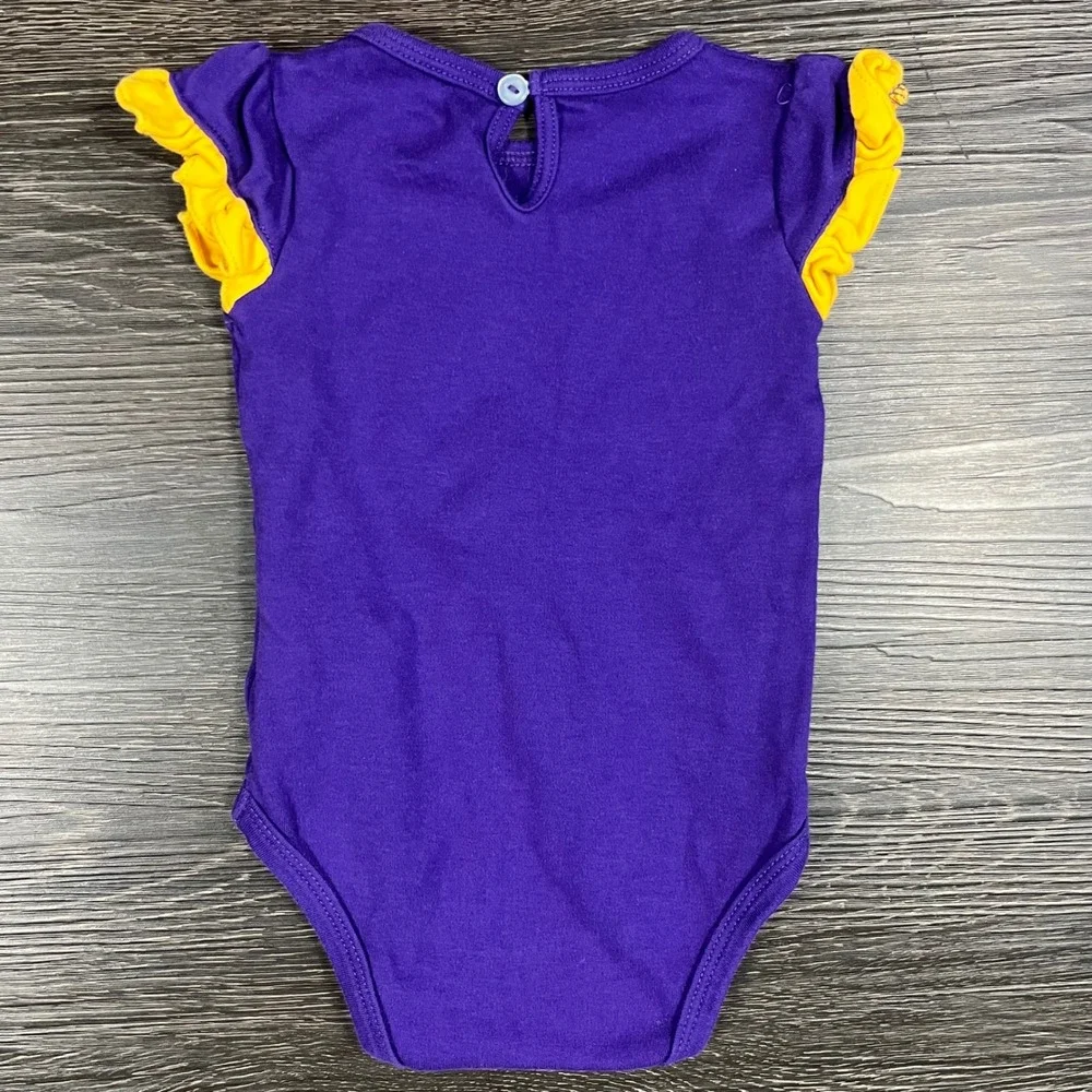 Minnesota Vikings Baby Girl 3-6M Bodysuits Lot of 2 NFL Gameday Fangirl Skol